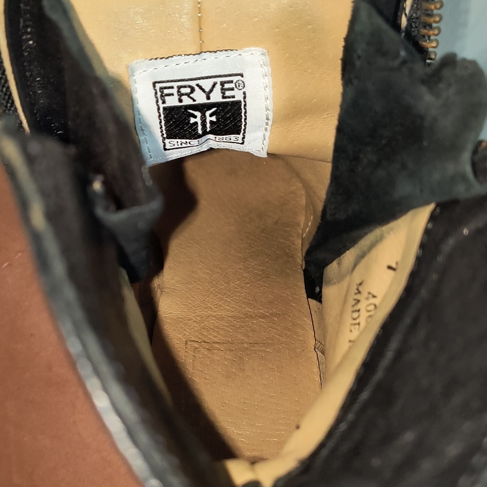 Frye Sylvia Leather Ankle Boots Size 7 - Picture 6 of 9